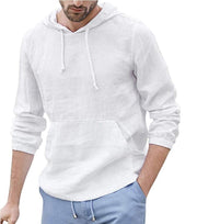 Men's Long Sleeved Hooded T Shirt