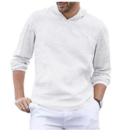 Men's Long Sleeved Hooded T Shirt