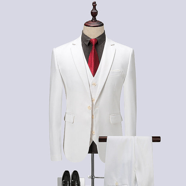 Korean Three-Piece Slim Suit (full set)