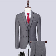 Korean Three-Piece Slim Suit (full set)