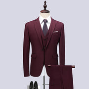 Korean Three-Piece Slim Suit (full set)