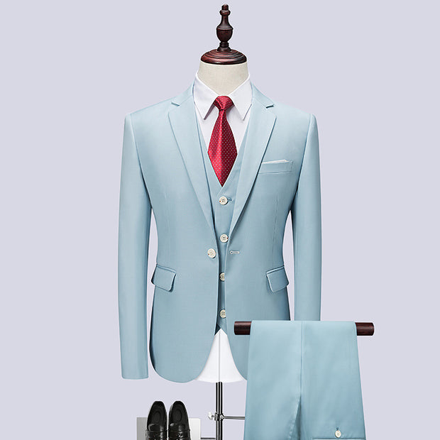 Korean Three-Piece Slim Suit (full set)