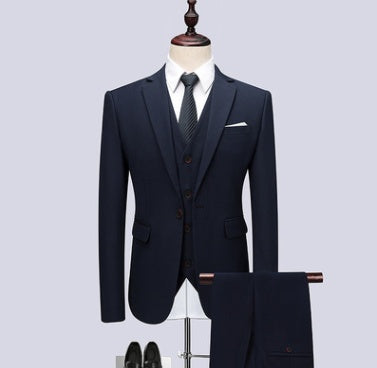 Korean Three-Piece Slim Suit (full set)