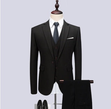 Korean Three-Piece Slim Suit (full set)